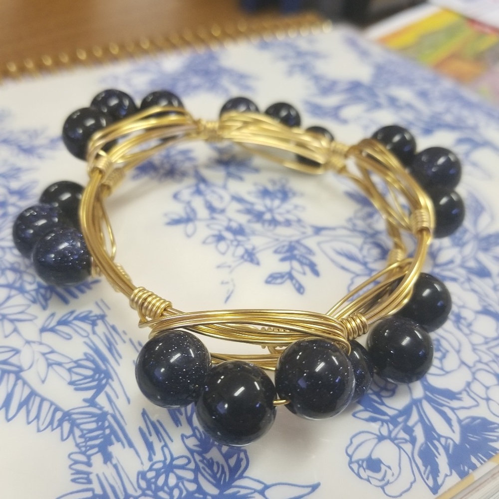 bourbon & boweties inspired wire wrapped bracelet